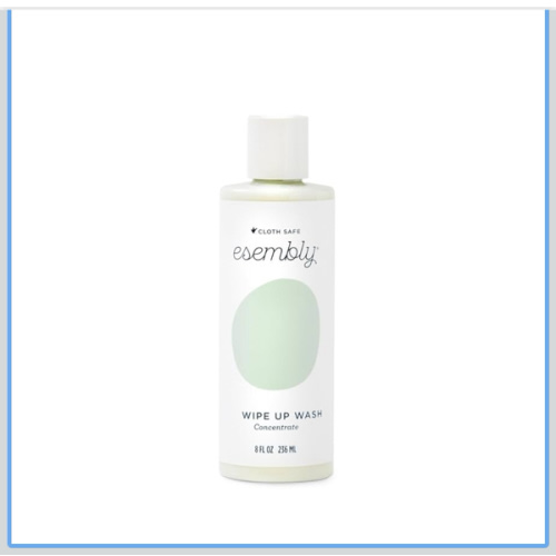 Esembly Wipe Up Wash Bundle, Organic No-Rinse Foaming Solution for Reusable Baby Cloth - Fragrance Free - Includes Refillable Foamer Bottle and 8oz Concentrate
