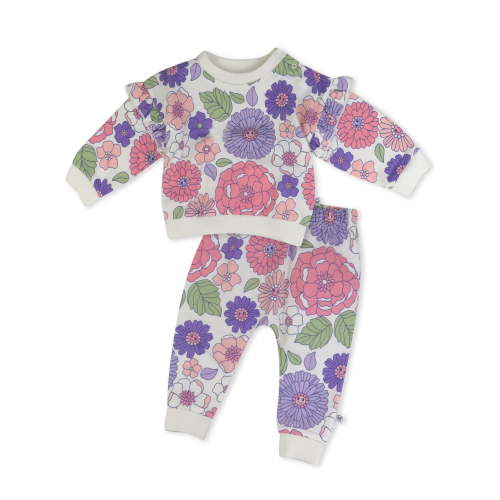 Honest Baby Clothing Organic Cotton Boy or Girl Long Sleeve Pop Over and Sweatpant Set, Newborn to 24 Months