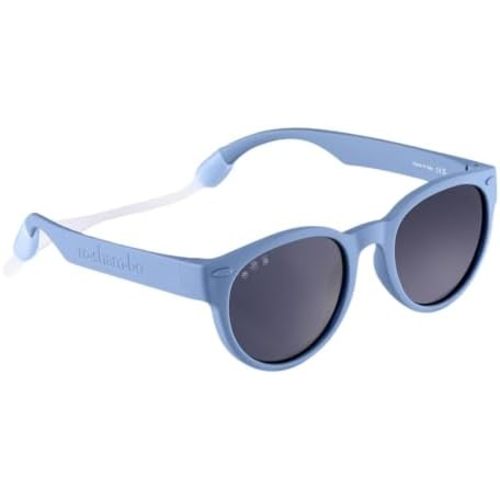 ROSHAMBO Unbreakable Baby Sunglasses - Italian Made Polarized with Strap - BPA Free Boys Girls - Round Shades