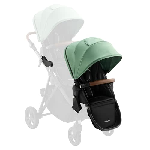 Mockingbird 2nd Seat Kit 3.0 - Compatible with Mockingbird Single-to-Double Strollers - Seat Expansion - Includes Expansion Adapters - Sage