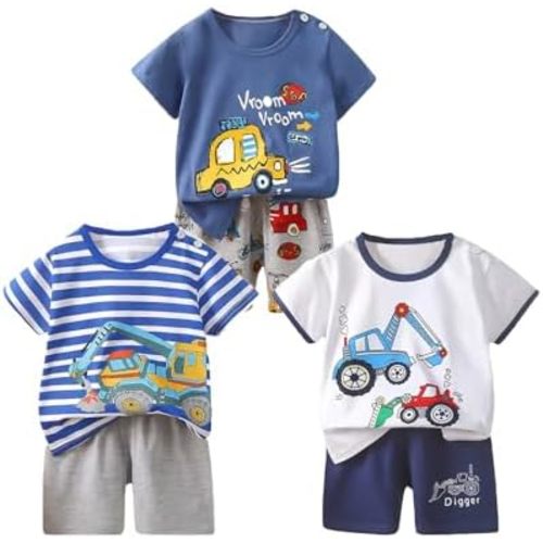 Toddler Baby Boy Clothes for 2t 3t Boys Cute Summer Short Sleeve T-Shirt Tops Shorts Clothes Sets Baby Boy Outfits