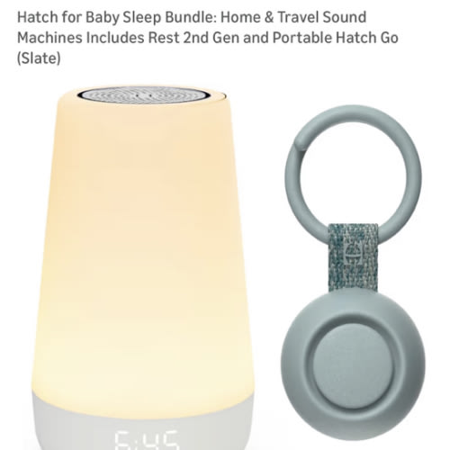 Hatch for Baby Sleep Bundle: Home & Travel Sound Machines Includes Rest 2nd Gen and Portable Hatch Go (Slate)
