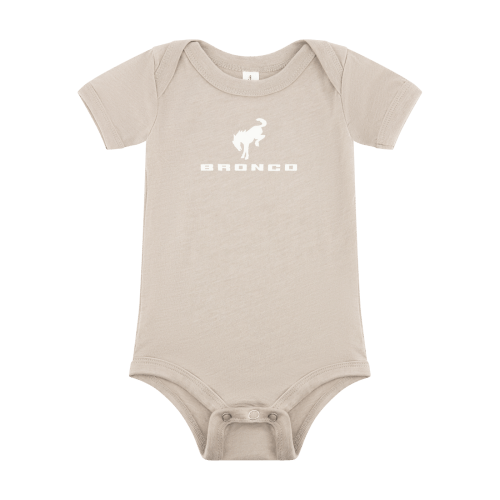 Ford Bronco Heather Stone Gray Baby Onesie