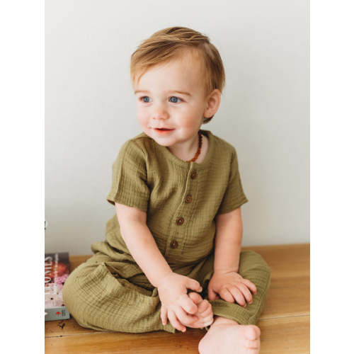 Myles Muslin Henley Romper
