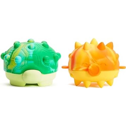 Munchkin Pop Squish Popping Baby Bath Toy, Turtle and Pufferfish