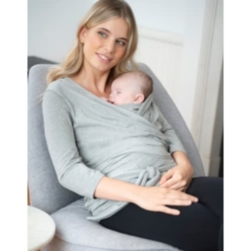 Winifrid | Grey Cotton ¾ Sleeve Skin to Skin Top