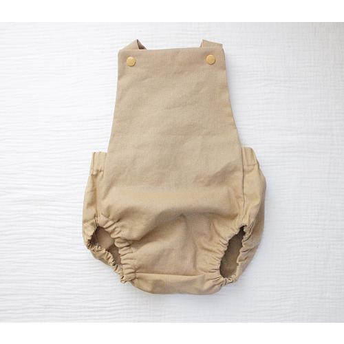Linen Gold Romper for Baby. Handmade Romper. Baby Boy Romper. Classic Short Baby Romper. Baby Gift. Vintage Romper. Toddler Romper