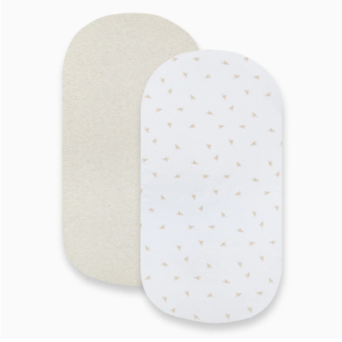 Golden Bee Organic Cotton BEESNUG® Fitted Bassinet Sheet 2 Pack