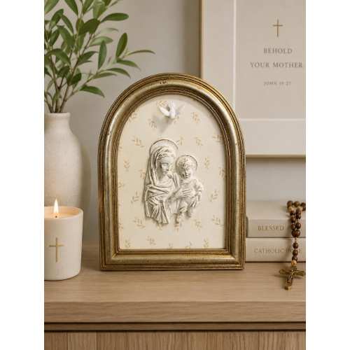 Madonna and Child  Art Catholic Home Decor Blessed Mother Relief Plaque Virgin Mary Nursery Decor Home Altar Gift