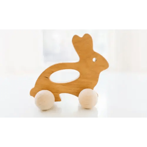 Wooden Bunny Push Toy - Bannor Toys