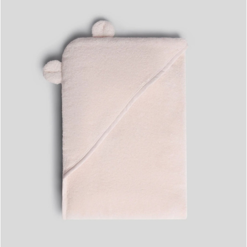 Organic Hooded Baby Towel with Ears - Pink