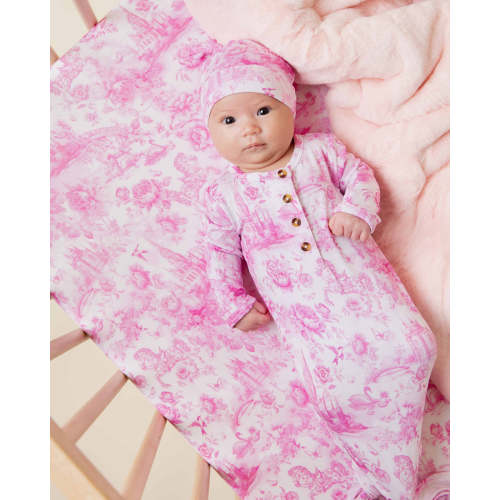 Princess Behavior Knotted Gown & Beanie Set