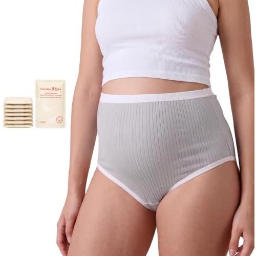 Summer Mae 8-Pack 95% Cotton Disposable Postpartum Underwear for Maternity