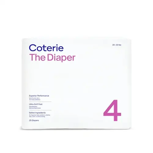 Coterie Size 4 Diapers, 25 Ct