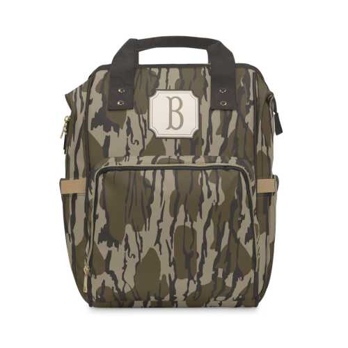 Camo Pattern Personalized Multifunctional Diaper Backpack | Camouflage Baby Bag