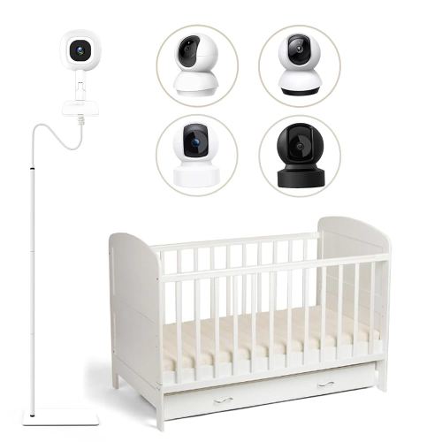 Baby Monitor Floor Stand for Nanit Pro & Flex Stand, TP-Link Tapo C200/C210/C220, Kasa Camera EC70/EC71/KC410S and Cameras with 1/4 Thread Hole, 360° Rotation & Height Adjustable 37.4"-68.8"