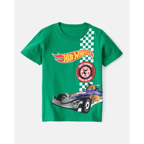 Toddler Boy Hot Wheels Racecar Short-Sleeve Graphic Tee - Green | Carter's