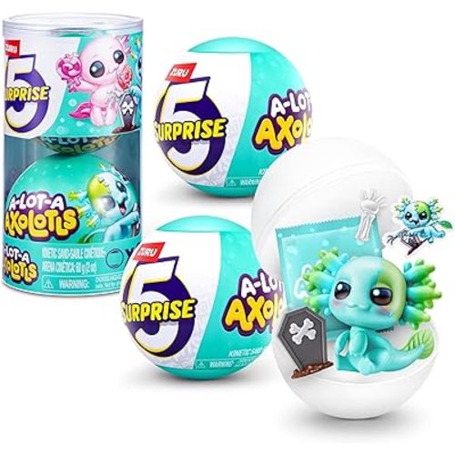 5 Surprise A-Lot-A Axolotls, Series 1, Surprise Themed Axolotls with 5 Unique Accessories and Play Accessories, Fun, Imaginative Toys for Kids, Gift for Boys and Girls Aged 3+ Years Old (2 Pack)