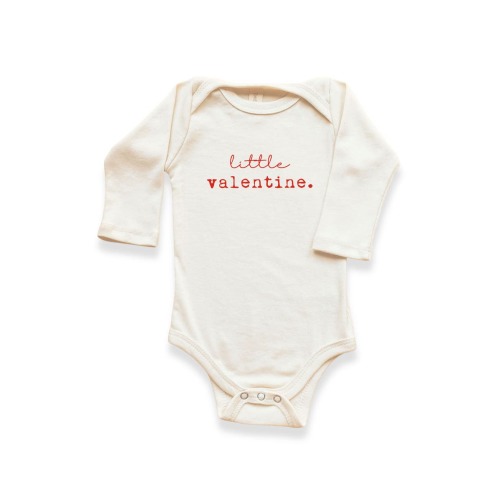 Little Valentine Gender Inclusive Organic Baby Bodysuit Long Sleeve, 6-12M