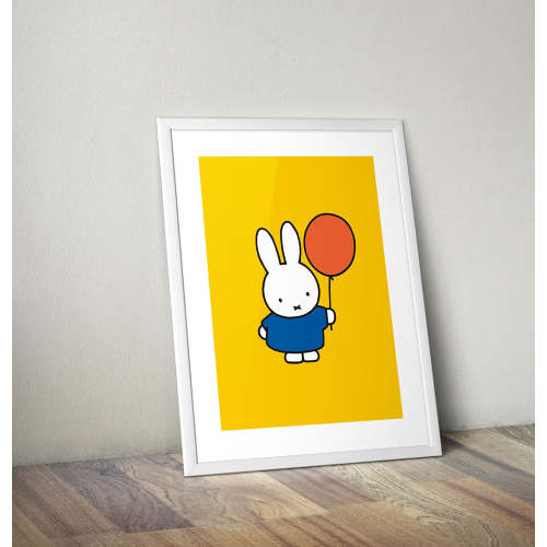 Miffy Holding a Balloon Framed Mini Poster – Miffy Shop