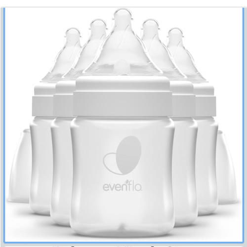 Evenflo Feeding Premium Proflo Venting Balance Plus Wide Neck Baby, Newborn and Infant Bottles - Developed by Pediatric Feeding Specialists - 5 Ounce (Pack of 6)