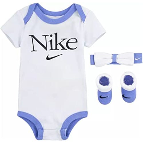 Nike Baby's Bodysuit, Hat and Booties 3 Piece Set