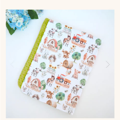 Baby & Toddler Minky Blanket - Farm Life – Honey Lemonade