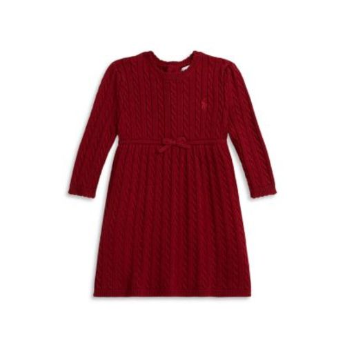 Polo Girls' Cable Cotton Sweater Dress & Bloomer - Baby