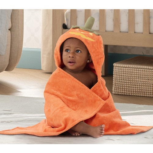 Pumpkin Plush Baby Hooded Towel