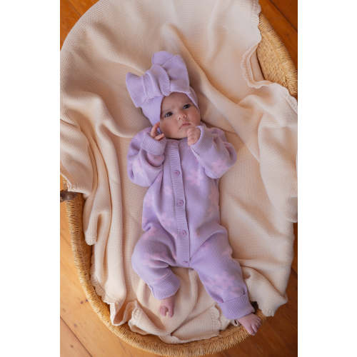 Knit Classic Romper | Daisy Pastel Lilac Floral – Little and Fern