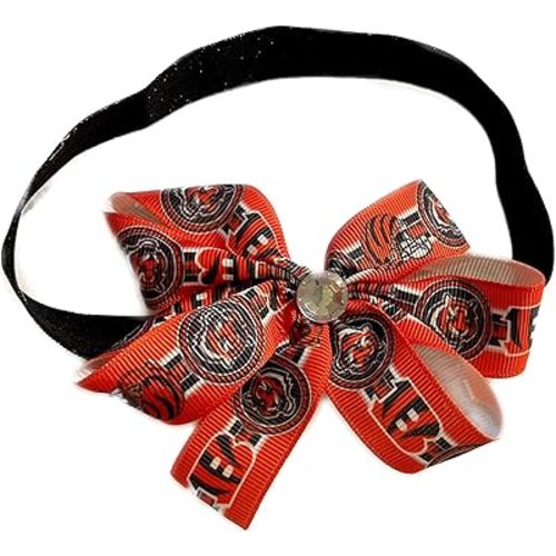 Bengals Baby Girl Bow Elastic Headband