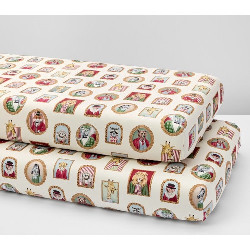 Chris Loves Julia Animal Frames Organic Crib Fitted Sheet