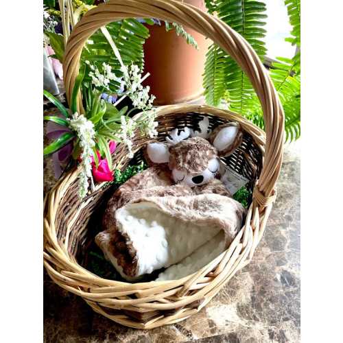 Deer Baby Security Blanket / Custom/personalized Minky Lovey - Etsy