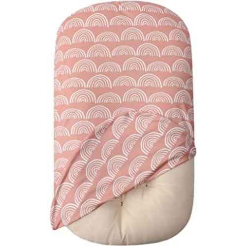 Little Jump Baby Lounger Cover Soft Cotton Slipcover Fits Newborn Lounger for Baby Boys and Girls (Rainbow)