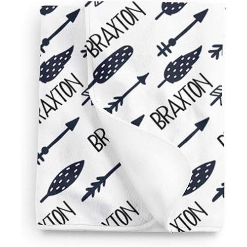 Baby Personalized Arrow Nursery Swaddle Blanket