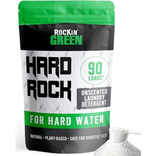 Rockin' Green Hard Water Laundry Detergent - Hard Rock Unscented 90 Loads