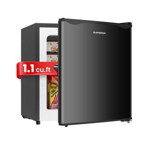 BANGSON, Stand Up Mini Freezer, 1.1 Cu.Ft, Black, Compact Size