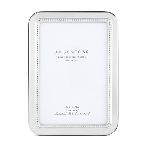 Argento Curved Inner Bead Sterling Silver Frame