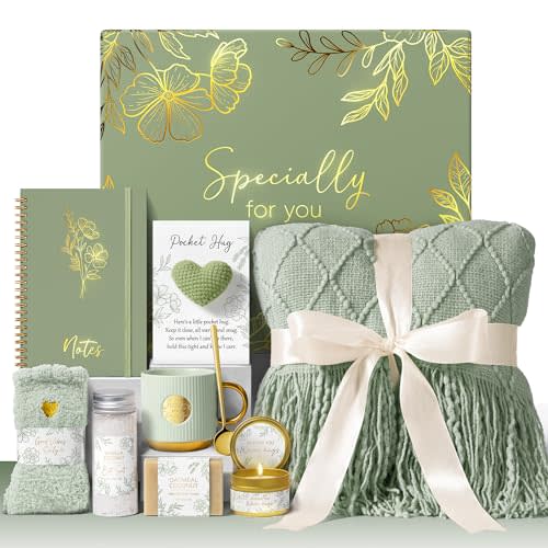 Self Care Gifts for Women Get Well Soon Gift Baskets, Birthday Gifts for Women Spa Basket Care Package, Sympathy Inspirational Thinking of You Unique Gift Set for Mom Her Wife Girlfriend Sister Friend