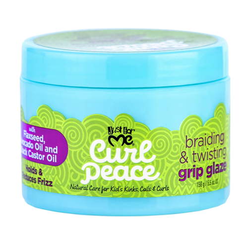 Just For Me Curl Peace Grip Glaze Nourishing Hair Styling Cream, 5.5 oz, Curly Hair, Nourishing