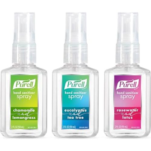 Purell Hand Sanitizer Spray Variety, Travel Size 3ct x 2floz, 2027-08-ECMP