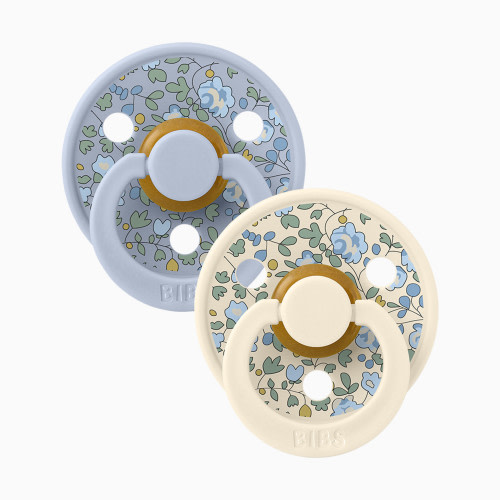 BIBS BIBS x LIBERTY Colour Natural Rubber Pacificier (2-pack) - Dusty Blue, Size 1