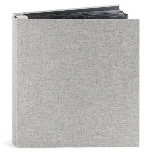 Pipilo Press Large Photo Album for 1000 Photos, 4x6 Photo Albums with Pockets, Grey Linen Cover, 14 x 13 x 3 In