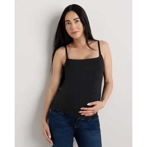 Second Skin Nursing Tank (2-pack) - Maternity in Black