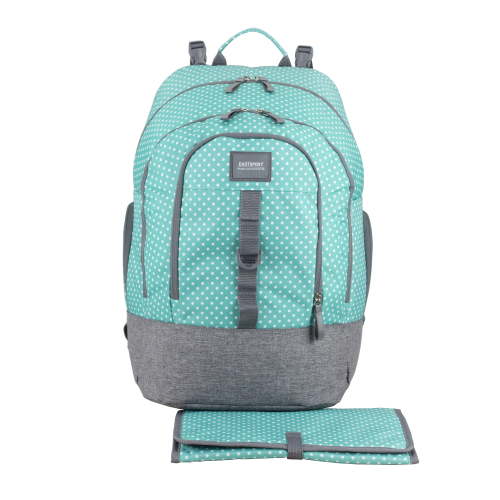 Eastsport Madison Diaper Backpack with Bonus Changing Pad, Turquoise