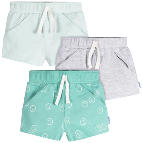 3-Pack Baby Neutral Smiley Faces Shorts – Gerber Childrenswear