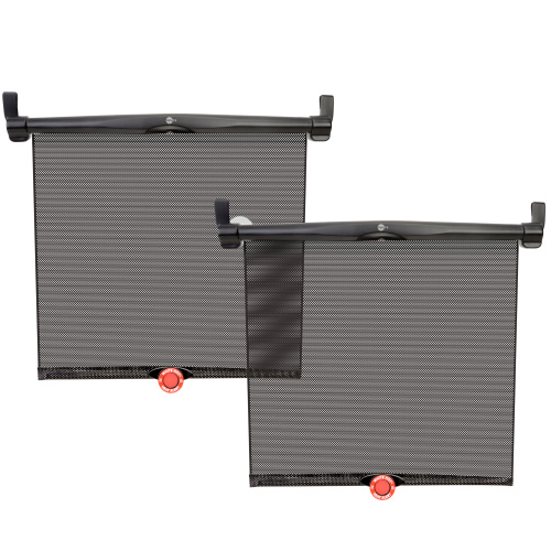 SafeFit® SafeTemp™ Universal Baby Car Sunshades, Crash-Tested, Black, 2 Pack, Unisex