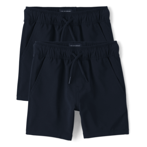 Baby And Toddler Boys Quick Dry Pull On Jogger Shorts - Blue