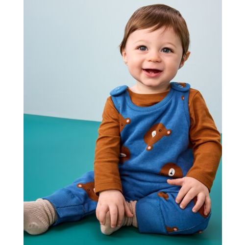 Baby French Terry Tee & Overalls Set