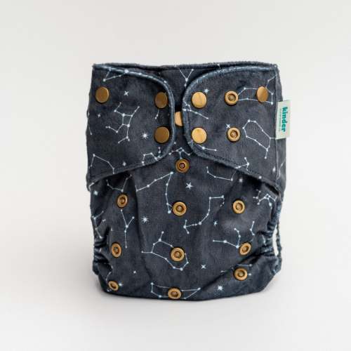 Patterned Lounger Pocket Cloth Diaper — Minky Fleece with Athletic Wicking Jersey